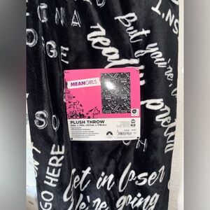 Mean Girls Black and White Plush Throw